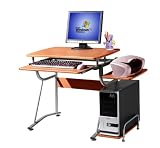 Deluxe Ergonomic Compact Computer Desk Workstation Cherry