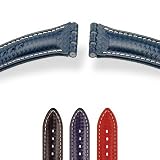 HIRSCH Caracas M, Carbon Fiber, 20 Red, 20 mm, for Swatch Chrono