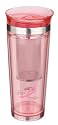 Trudeau Tea-riffic 16-Ounce Travel Tea Tumbler, Pink