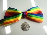 Banded Rainbow Bow Tie