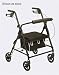 `Rollator Aluminum 4-Wheel w/Loop Brakes Met. Blue