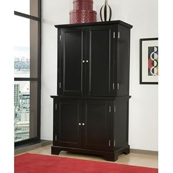 Home Style 5531-190 Bedford Compact Office Cabinet and Hutch, Black,Home Styles,5531-190,HMST1083