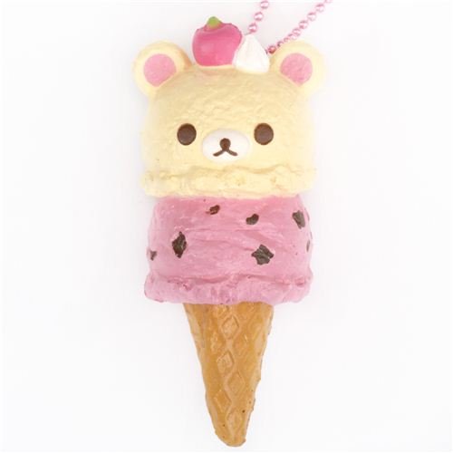 Korilakkuma ice cream squishy cellphone charm