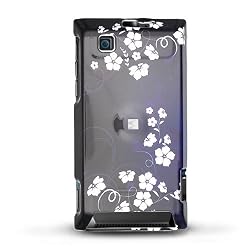 Back Cover for Motorola Devour A555 (Verizon) Snap-On Protector Hard Cover "Midnight Flowers" Design