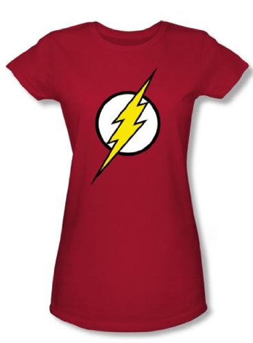  Justice League Juniors Superheroes T-shirt - Flash Logo Red Tee