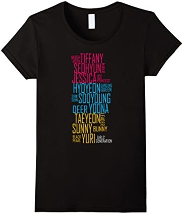 Women's Tiffany Seohyun Jessica Hyoyeon Sooyoung T Shirt Medium Black