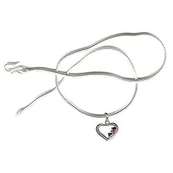 Locket Pendant with Chain Silver Multi Gemstone Jewelry 1 Inch (gpndt047)