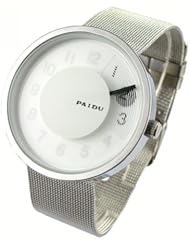 Youyoupifa White Dial Sliver Strap Quartz Watch Fashion Round Face Wrist Watch