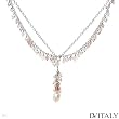 DV ITALY Wonderful Necklace With 28.20ctw Precious Stones - Genuine 4.5 - 11.5mm Freshwater Pearls and Quartz Made in 925 Sterling silver. Total item weight 23.1g Length 15.5in