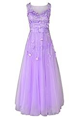 Plus Size A-line Sleeveless Tulle Round Neck Crystal Sheer Beaded Evening Dress/Bridesmaid Dress/Pageant Dress/Prom Dress/Party Dress  with a Brush/Sweep Train 