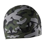 Speedo Lightweight and Comfortable Junior Silicone Swim Cap - Camo Black