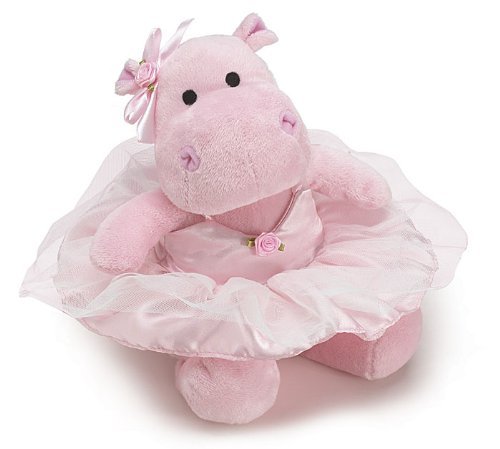 Adorable Pink Ballerina Plush Hippo With TuTu Adorable Ballet Stuffed Animal