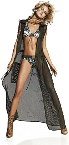 Zeki EL.5149 Beachwear cover-Up in Army Green (2)