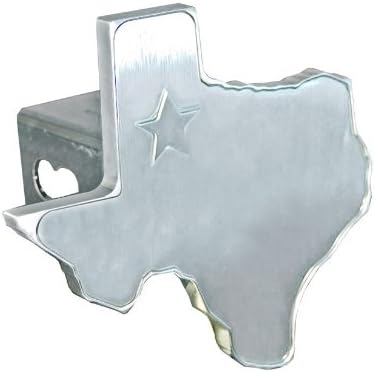 TM Performance 14006 Polished Texas State Cutout with Raised Star 2" Billet Hitch Cover