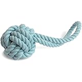 Oliver & Iris Durable Knot Rope Dog Toy with Tug, 3", Light Blue