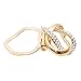 maikun Round Rhinestone Brooch Scarf Ring Gift for Valentine's Day