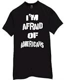 I'M AFRAID OF AMERICANS DAVID BOWIE GOD IS AN AMERICAN UNDERGROUND RETRO BLACK T SHIRT