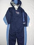 Tennessee Titans Infants / Babys / Kids blue hooded Wind Suit coverall by Reebok