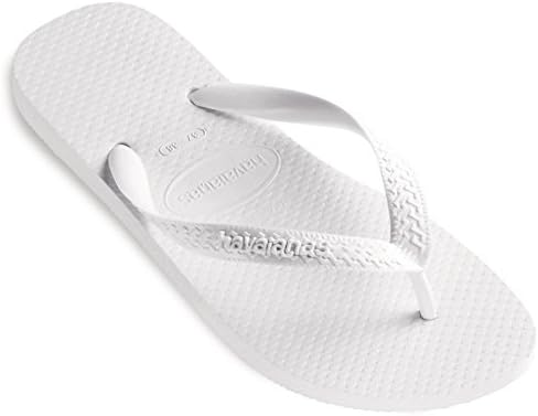 Unisex Kids Havianas Top Rubber Authentic Toe Post Sandals Flip Flops - White - 1/2C