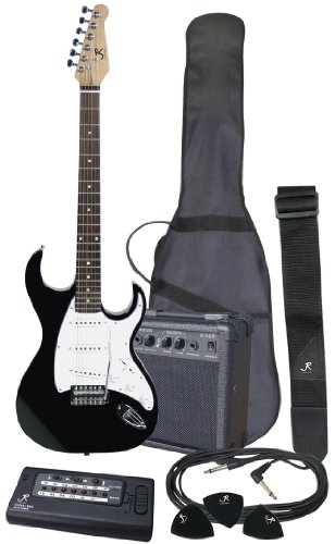 J. Reynolds JRPAK6B Electric Guitar Starter Pack - Black