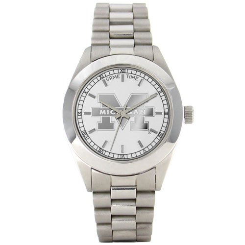 Michigan Wolverines Sapphire Series Crystal/Platinum Watch - NCAA College Athletics