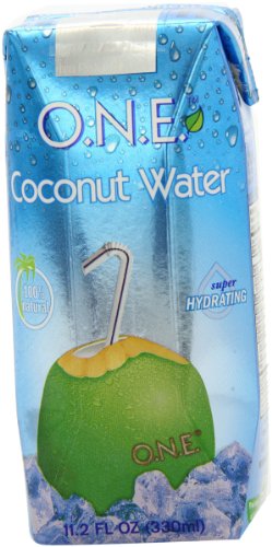 O.N.E. Coconut Water, 11.2-Ounce Aseptic Containers (Pack of 12)