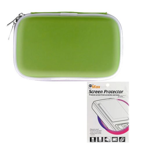 GTMax Green Zipper Pouch Case + LCD Screen Protector for Garmin nuvi 1390T nuvi 1370T nuvi 1350T nuvi 1350 nuvi 1300 nuvi 885T nuvi 880 nuvi 855 nuvi 850 nuvi 785T nuvi 780 nuvi 775T nuvi 770 nuvi 765T nuvi 760 nuvi 755T nuvi 750 nuvi 265WT nuvi 260W nuvi 255W nuvi 250W nuvi 205W nuvi 200W GO 730 XL 330 S