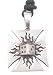 Iron Cross Fire Dice Pewter Pendant Necklace