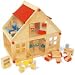 Maison de poupée en bois meublée