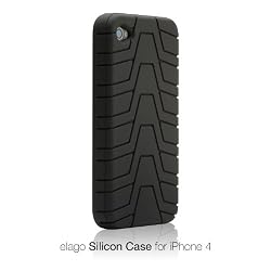 elago Tire Tread Silicone Case for iPhone 4 - Black