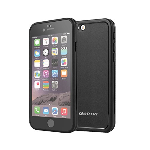 iPhone 6/6s Case, Getron Ultra Slim Premium Fit Protective Bumper Drop Protection Dust Proof Design TPU Case with Built-in Clear Screen Protector for Apple iPhone 6 / iPhone 6s (4.7 inch) (Black)