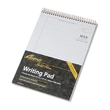 Ampad20-815R Gold Fibre Wirebound Legal Pad, Legal/Wide Rule, Letter, White/Green, 70 Sheets