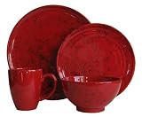 Waechtersbach Freestyle 16-Piece Dinnerware Place Setting, Service for 4, Cherry Marble