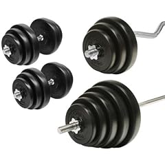 Hantel-Set 91,5 Kg Langhantelstange, SZ-Hantelstange, Kurzhantelstangen und Hantelscheiben