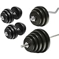 Hantel-Set 91,5 Kg Langhantelstange, SZ-Hantelstange, Kurzhantelstangen und Hantelscheiben