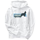Hoodie Mens White  FRIENDS FUR - EVER - Briard  Dogs