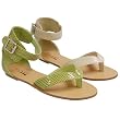 Glaze by Adi Ankle Strap Snake Print Flat Sandal