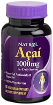 Natrol Acai Berry 1000mg, 60 Capsules (Pack of 2)