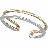 14K Two Tone Modern Type Adjustable Toe Ring