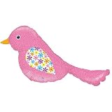 Adorable Pink Springtime Bird Flowers 37 Mylar Balloon 41Js5TDsA2L. SL160 Adorable Pink Springtime Bird Flowers 37 Mylar Balloon