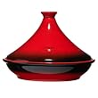 Premier Housewares OvenLove 23 x 32 x 32 cm Stoneware Tagine, Red/ Black