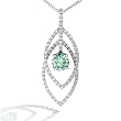 1ct TW Round Brilliant White & Blue Diamond Necklace in 18kt Gold