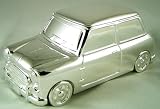 ** Silver Plated Mini Cooper Money Box - Baby Boy Christening Gift ** L@@k!!