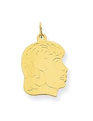 14K Girl Head Charm