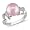 9-9.5 mm Pink Freshwater Pearl and Diamond Accent Ring in Silver, I3