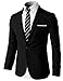 H2H Mens Single Breasted Slim Fit Blazer with Various Color