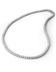 Natural 20 ctw Diamond Necklace 14K White Gold