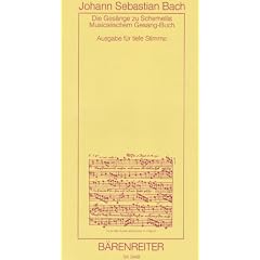 Die Ges�nge zu Schemellis Musicalischem Gesangbuch BWV 439-507. Tiefe Lage