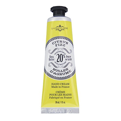 La Chatelaine 20% Shea Butter Hand Cream, 1 fl oz (30 ml), Made in France with Organic Shea Butter and Argan Oil - Citrus Fizz