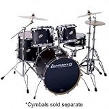 Ludwig Accent CS Custom Power 5-Piece Satin Drum Set, Wine Sunburst*